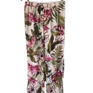 Tommy Bahama Tropical Floral Pajama Sleep Pants Satin Size Small Womens